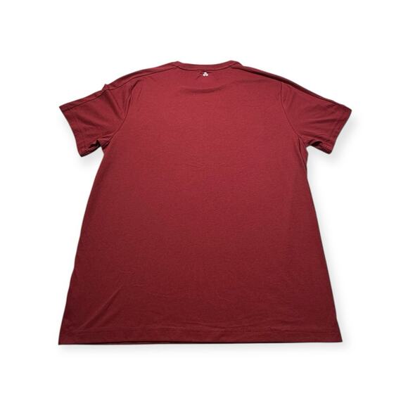 Tek Gear Essential Gear Men's T-Shirt Size L Solid Red Heather Cotton/Poly 368 - Picture 2 of 6